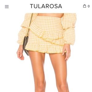 Tularosa Yellow Gingham Skort